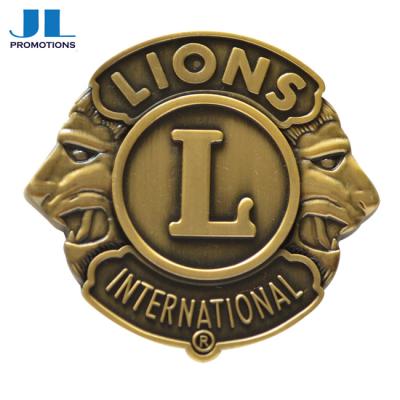 China Europe customer design lion club metal coin stamping souvenir challenge coins for sale