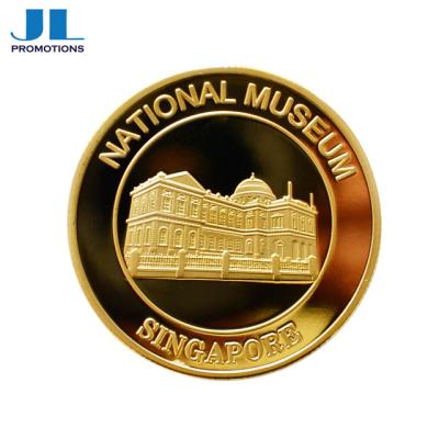 China High Quality Europe Gold Plated 24K Mirror Coin High Polished Museum Coin With Edge for sale