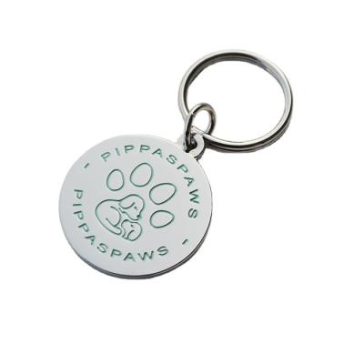 China Europe Cheap Customized Dog Paw Security Metal Enamel Logo Tag Bronze Plated Cute Pet for sale