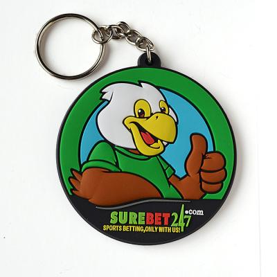 China Rubber Factory Cheap Custom Soft 3D PVC Key Chain Animal Business Gift for sale