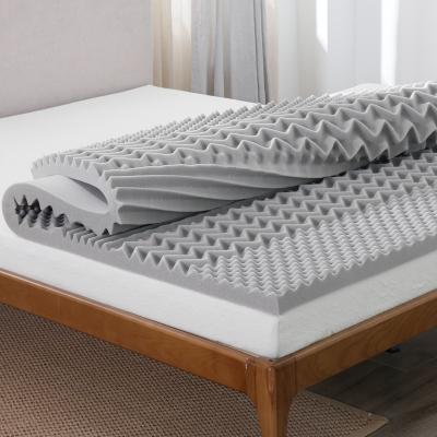 China 7 Zone Cooling Custom Natural Bamboo Charcoal Rolling Memory Foam Top Mattress Bed Topper for sale