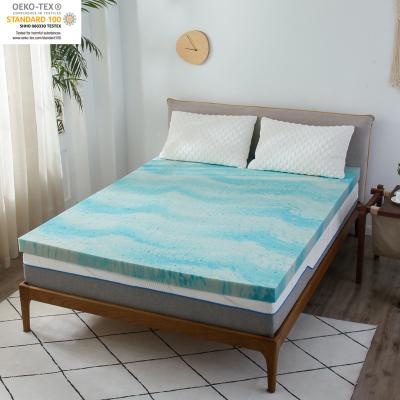 China OEM ODM European Rollable Gel Infused Hard Density Memory Foam Bedroom Mattress Topper for sale