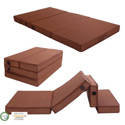 China Foldable Comfort Sleeping Futon Floor Medium Firm Rebounded Foam Mattress Roll In A Box for sale