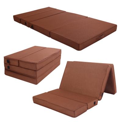 China Customized Economic Foldable Single Portable Folding Bed Floor Rolls Topper Futon Mattress Pads In A Box for sale