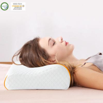 China Anti Dust Mite Wave Shaped Orthopedic Contour Bamboo Memory Foam Pillow for sale