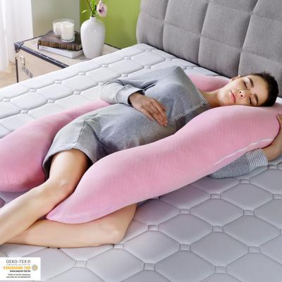 China Custom Memory C Shape Full Body Long Wedge Nursing Memory Foam Pregnant Maternity Pillow for sale