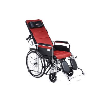 China Lightweight Homecare Hospital KBW903GCJY Wheelchair Folding Elder Height Adjustable Manual Wheelchair With Wheels Pedals for sale