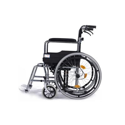 China Gold Kangbao KBW808 Convenient Transport Lightweight Folding Wheelchair With Rocker Footrest Wheelchair for sale