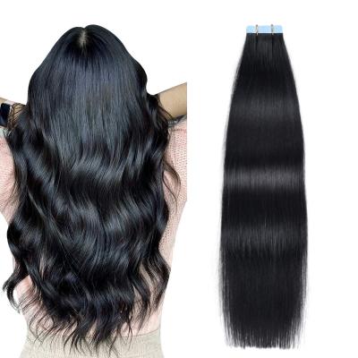 China Factory Wholesale Current Good Quality Virgin Hair Straight Big Remy Human Tape Hair Extensions 100% 1bag=20pics for sale