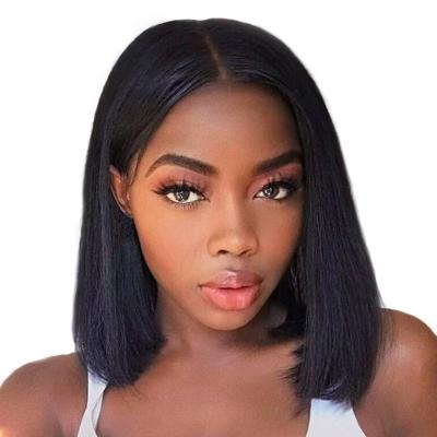 China Water Wave 13x4 Lace Front Wig Synthetic Straight Body Wave Natural Hairline 14 Inch Heat Resistant Synthetic Hair Lace Front Wig Hair Wigs for sale