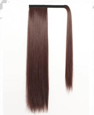 China Silky Straight Wave Straight Around Clip In Synthetic Wigs Ponytail Hair Extensions Long Ombre Colored New Stunning Straight 24inch for sale