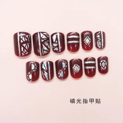 China Easy Wholesale Custom Nail Stickers UV Nail Art Wraps Nail Wear Sticker ins gel custom nail stickers for sale for sale