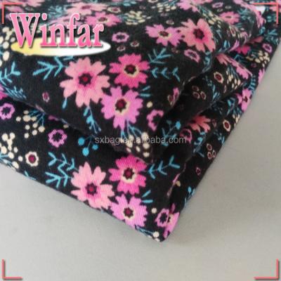 China Shaoxing Hot Sale Shrink-Resistant Polyester Spun Poly Print Knitted Plain Jersey Fabric With Spandex for sale