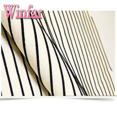 China Shaoxing Factory Anti-Static Stripe Printed Punto Roma Knitting Fabric For Garment for sale