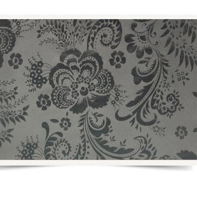 China Antistatic Shaoxing DTY winfar Paisley Flocking Scuba Knitting Fabric For Garment for sale