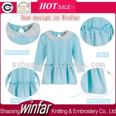 China Cheap 100% Shaoxing cotton fabric anti-static winfar child dress child clothes for sale