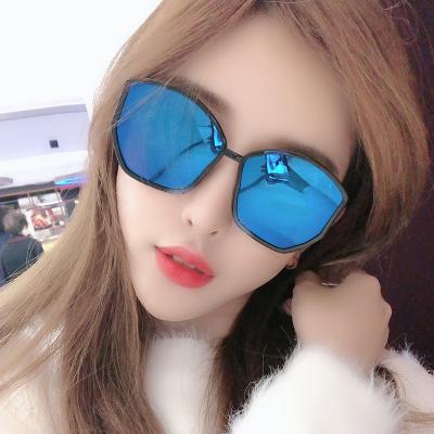 China Fashion Sunglasses Wholesale New Fashion Big Sun Glasses Where Frame Polygonal Shade Oversized Sunglasses 2021 Summer for sale