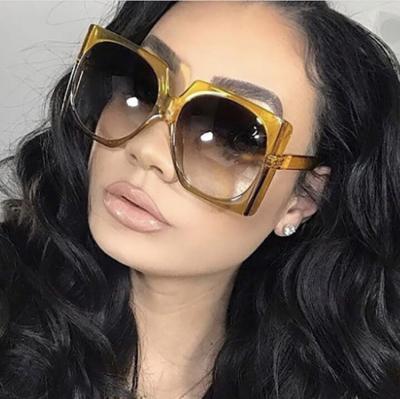 China Fashionable And Durable Ins Fashion Trend Korean Style Sun Glass Oversized Square Sunglasses For Young Girls for sale