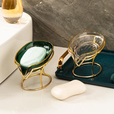 China Modern Modern Bathroom Accessories Leaf Shape Plastic Soap Dish Holder Handmade-Soap Tray Soap Drain Dish Holder for sale