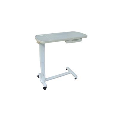 China BT-AT009 Traditional ABS Board With 1 Drawer Damper Height Adjustable Hospital Bed Tray Overbed Side Table for sale