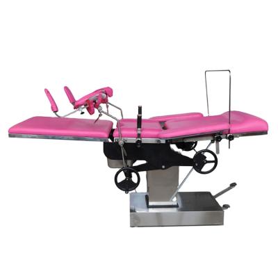 China BT-OE014 Hot Sale Multifunctional Hospital Bed Manual Stainless Steel Hydraulic Obstetric Operation Table for sale