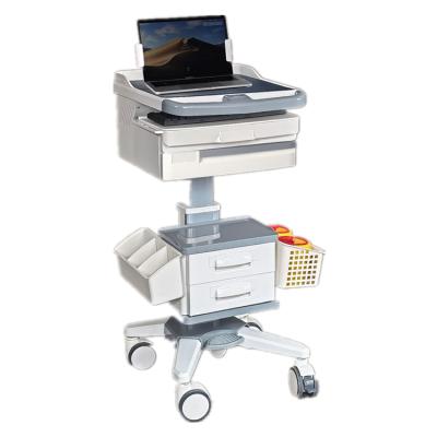 China BT-LY31 Hospital Easy Clean Height Adjustment Cheap Mobile Doctor Workstation Computer Trolley With Drawers Medical Computer Trolley Price for sale