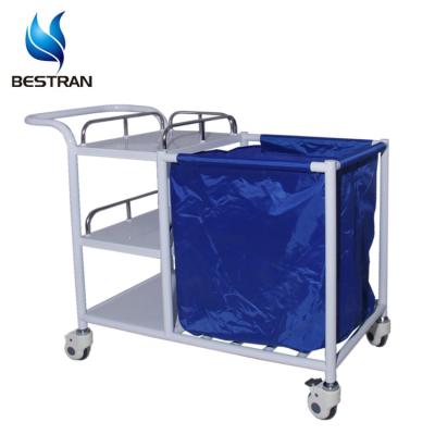 China General Anti Corrosive Hospital Dirty Stainless Steel Canvas Trolley BT-SLT014 Trolley Cart Price, Medical Equipment Mobile Cleaning Canvas Laundry for sale