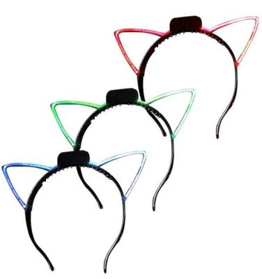 China ABS LED CAT Ear Wreath Animal Headband, LED Flashing Headbands, Cat Ears Headband Crown Headband Mouse Ears Headband Rabbit for sale