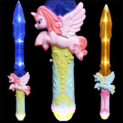 China Funny Hundred Power Flashing Light Up Unicorn Sword, Lightsaber Sword Toy, LED Plastic Flashing Sword Led Decorative Magic Sword for sale