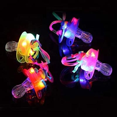 China ABS Flash LED Whistle Pacifier Led Nipple Type Flash Necklace, Pacifier Flasher Toy, Glow Pacifier For Night Party for sale