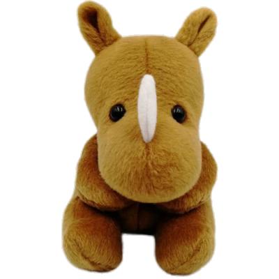 China Wholesale Custom Cute Stuffed Animal Amazon Plush Toy 5.5 Inch Beanie Rhino Plush Toy Amazon OEM/ODM for sale