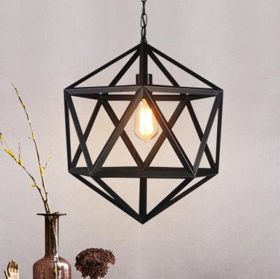 China Bulb Barn Cage Modern Metal Wireline Vintage Pendant Lamp for sale