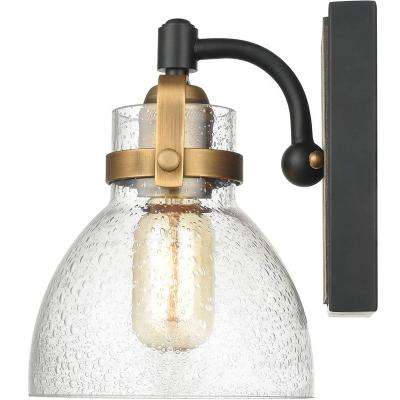 China Modern Vintage Bedside Hotel Wall Sconce Gold Indoor Led Aluminum Glass Wall Lamp for sale