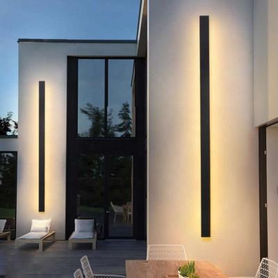 China Nordic modern simple line wall lamp corner led wall light indoor black wall sconce stair lamp for sale