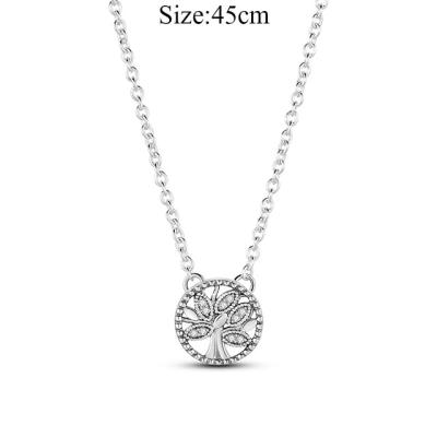 China Thailand Factory Wholesale CLASSIC Pendant 925 Infinite Knot Pendant 925 Silver Snake Chain T Pendant O-Shaped Charm Necklace for sale