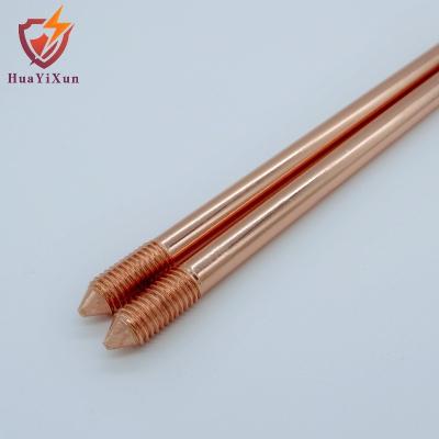 China Lightning Protection Stainless Steel Copper Clad Threaded Double Rod Ground To Ground for sale