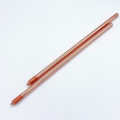 China Lightning Protection HUAYIXUN OEM Copper Coated Ground Rod Threaded Ground Rod for sale