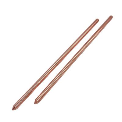 China Lightning Protection Underground Protective Earth Copper Threaded Ground Rod for sale