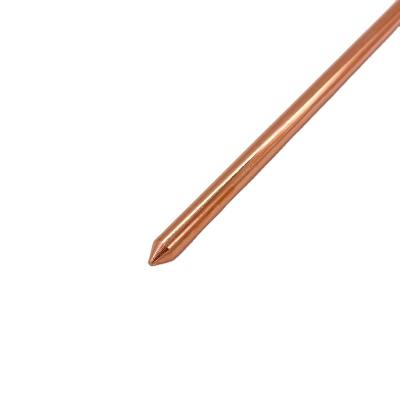 China Lightning Protection Pure Copper Coated Steel Ground Rods For Lightning Safety for sale