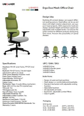 China Escritorio ergonómico Mesh Chair de Ministerio del Interior de la alta de la silla de la tarea del ordenador de eslabón giratorio de la silla silla ejecutiva trasera de la oficina en venta