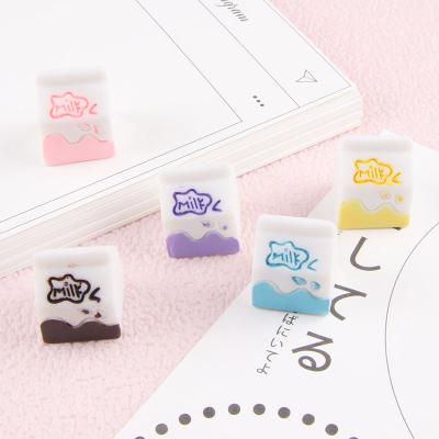 China China Cute Cartoon Colored Miniature 3d Milk Box Design Resin Charms Key Chain Accessories Key Chain Decoration for sale