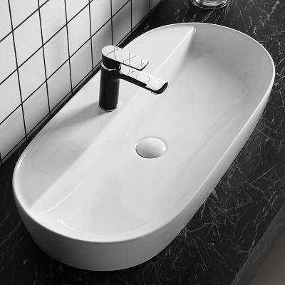 China New Style Easy Clean Ceramic Sanitary Ware Wholesale Home Hotel Basin Decorative Wash Basin for sale