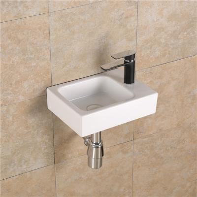 China Easy Clean Wholesale Small Wall Hung Wash Basins Sanitary Ware Ceramic Bathroom Wall Hung Basin for sale