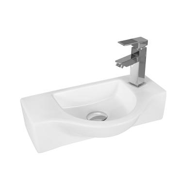 China China Manufacturer Easy Clean Hand Wash Basin Small Corner Ceramic Wall Mounted Bathroom Sink for sale