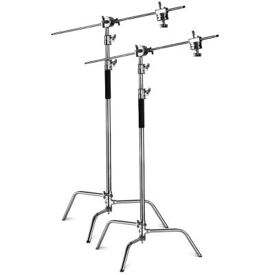 China Neewer Stainless Steel Photo Studio Lighting 3.2 Meter Heavy Duty Support Stand+4 feet/1.28 meters Stand Handle Arm and Head (2-Pack) for sale