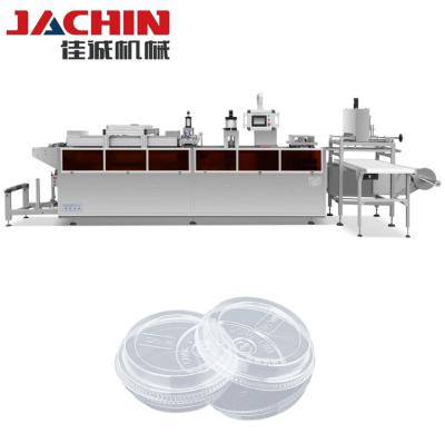 China Custom disposable plastic cup lid bubble tea milktea boba factory smoothie thermoforming machine for sale