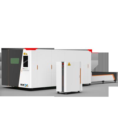 China 12000W 8KW Programmable Fiber Laser Cutting Machine Interchange Platform Embedded Coverage for sale