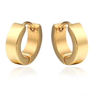 China Cheap Wholesale Stainless Steel Stain Huggie Earrings Design Mens Womens Clothing for sale