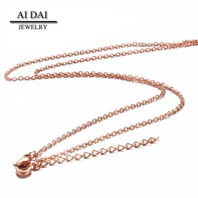 China Stainless Steel Rose Gold Chain Necklace, Ms. Exquisite Thin Necklace LT-001M for sale