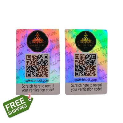 China Holographic Free Shipping For A Limited Time Brand 3D Hologram QR Code Custom Label Printing for sale